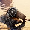 Montre Mido Ocean Star GMT Cadran Noir Bracelet Caoutchouc Brun