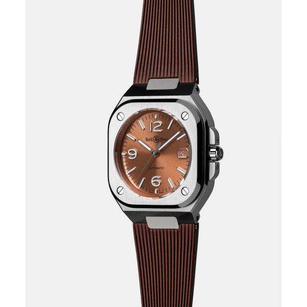 Montre BELL & ROSS BR05 BLUE STEEL Bracelet Caoutchouc