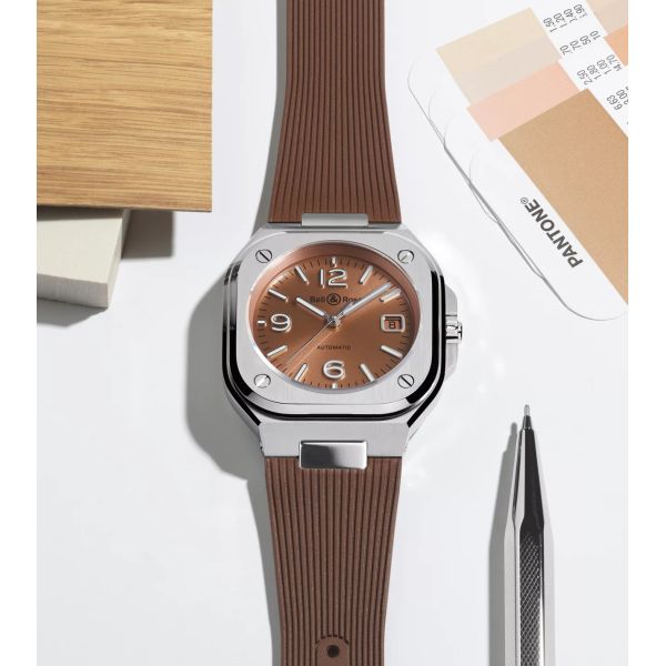 Montre BELL & ROSS BR05 BLUE STEEL Bracelet Caoutchouc