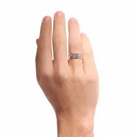 Bague Pulse Dinh Van Moyen Modèle Or Blanc Diamants