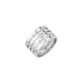 Bague Pulse Dinh VanOr blanc et diamants grand modèle
