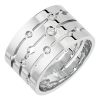 Bague Pulse Dinh VanOr blanc et diamants grand modèle