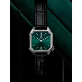 Montre MARCH LA.B Dandy Mansart Electrique Cadran Forest Bracelet Alligator Noir