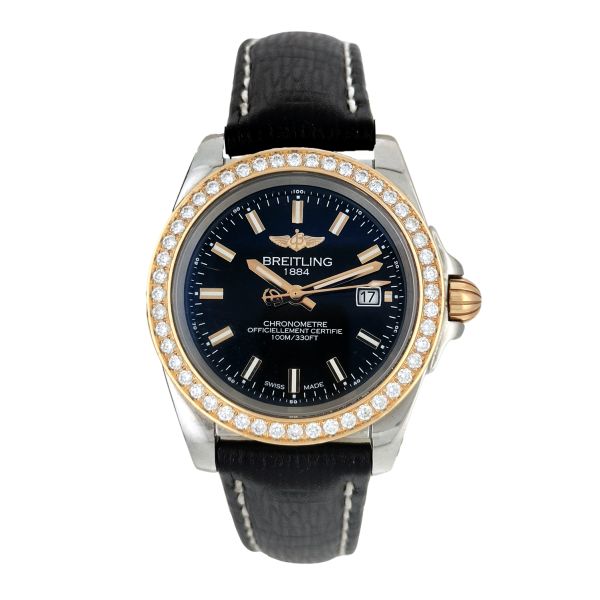 Montre Occasion Breitling Galactic 32 Sleek Edition Bracelet Cuir Noir