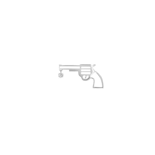 Pin’s / Boucle d’Oreille La Brune & La Blonde POP Bang Bang Diamant 0.05ct or blanc