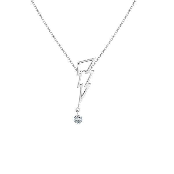 Collier La Brune & La Blonde POP Coup de foudre Diamant 0.12 carat or blanc