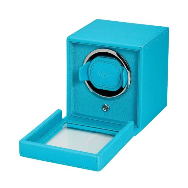 Remontoir WOLF Cube 1 Montre Tutti Frutti Turquoise