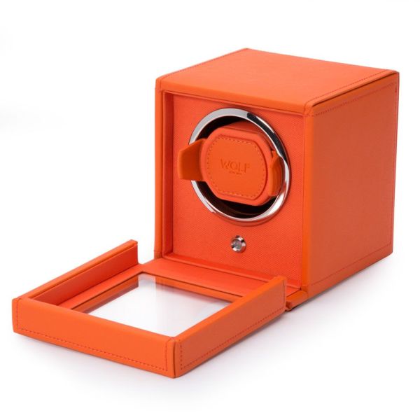 Remontoir WOLF Cube 1 Montre Orange