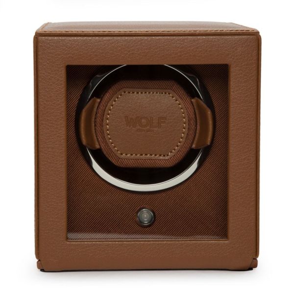 Remontoir WOLF Cube 1 Montre Cognac