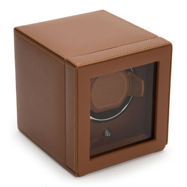 Remontoir WOLF Cube 1 Montre Cognac