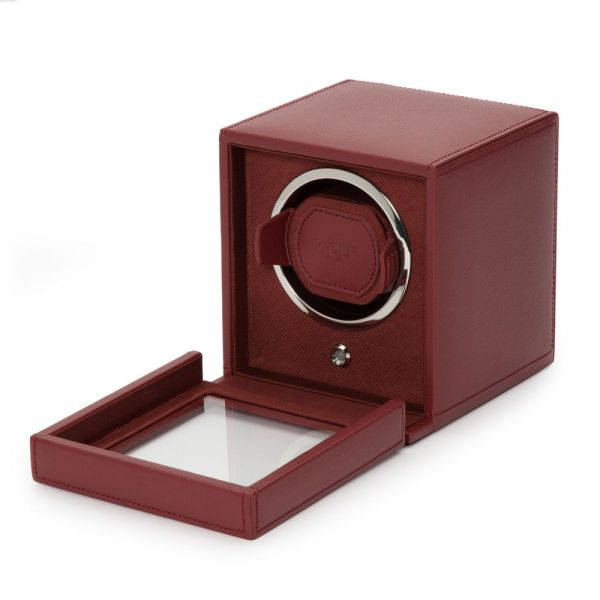 Remontoir WOLF Cube 1 Montre Bordeaux