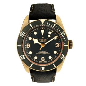 Montre Occasion Tudor Black Bay Bronze Bracelet Cuir Noir