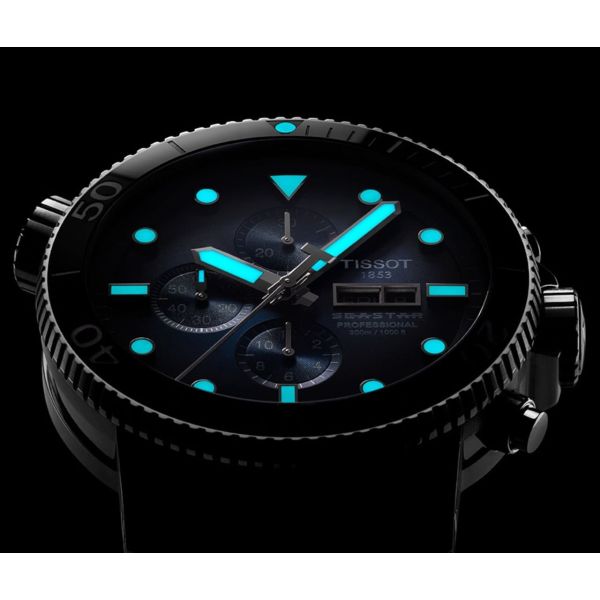 Montre Tissot Seastar 1000 Quartz Chronograph 38mm Cadran Gris dégradé
