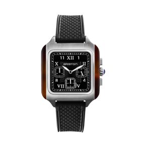 Montre BRISTON Streamliner Kennedy Chrono Noir Bracelet Caoutchouc