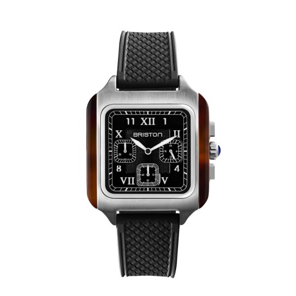 Montre BRISTON Streamliner Kennedy Chrono Noir Bracelet Caoutchouc