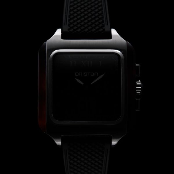 Montre BRISTON Streamliner Kennedy Chrono Noir Bracelet Caoutchouc