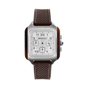 Montre BRISTON Streamliner Kennedy Chrono Blanc Bracelet Caoutchouc