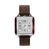 Montre BRISTON Streamliner Kennedy Blanc Bracelet Cuir Brun