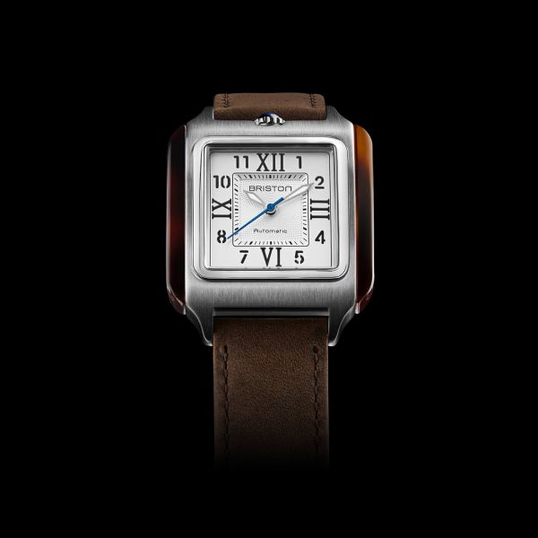 Montre BRISTON Streamliner Kennedy Blanc Bracelet Cuir Brun
