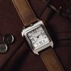 Montre BRISTON Streamliner Kennedy Blanc Bracelet Cuir Brun