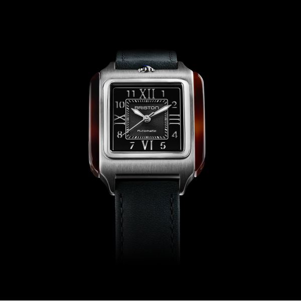 Montre BRISTON Streamliner Kennedy Noir Bracelet Cuir Noir