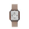 Montre BRISTON Streamliner Kennedy Blanc Bracelet Nylon Beige