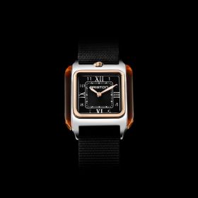 Montre BRISTON Streamliner Kennedy Gold Noir Bracelet Nylon Noir