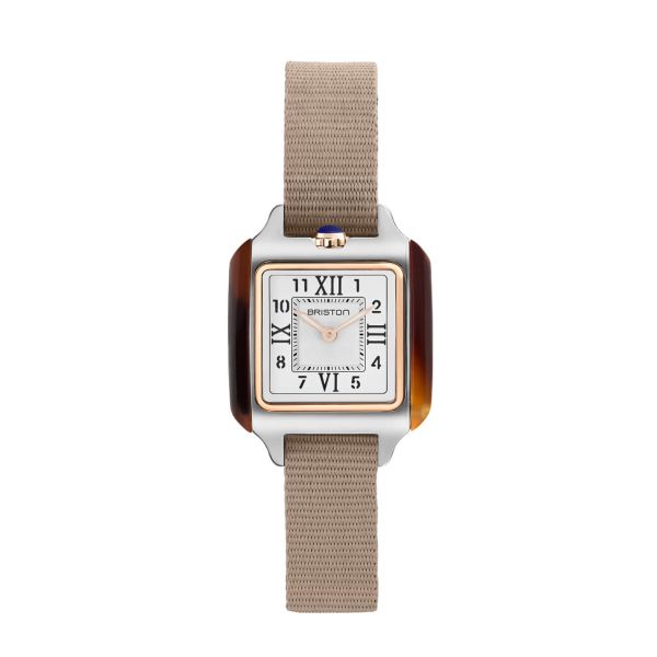 Montre BRISTON Petite Streamliner Kennedy Gold Bracelet Nylon Beige