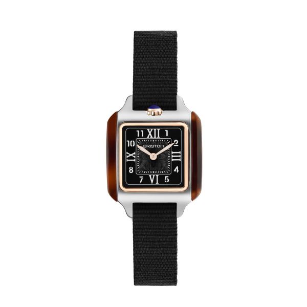 Montre BRISTON Petite Streamliner Kennedy Gold Bracelet Nylon Noir