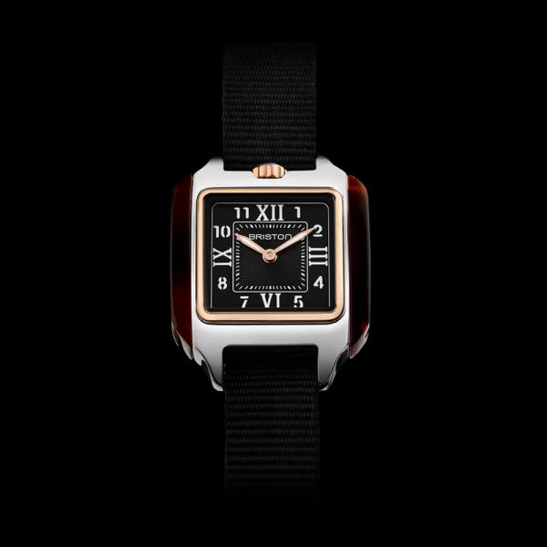 Montre BRISTON Petite Streamliner Kennedy Gold Bracelet Nylon Noir