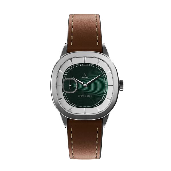 Montre Yema Granvelle CMM.20 Cadran Vert Bracelet Cuir Brun