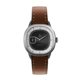 Montre Yema Granvelle CMM.20 Cadran Noir Bracelet Cuir Brun