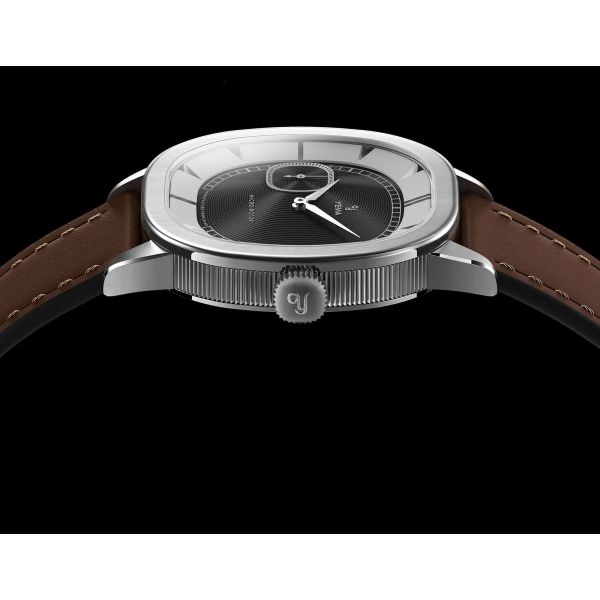 Montre Yema Granvelle CMM.20 Cadran Noir Bracelet Cuir Brun