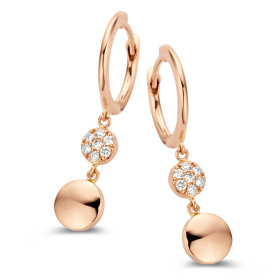 Boucles d'oreilles One More  Eolo Diamants Or Rose