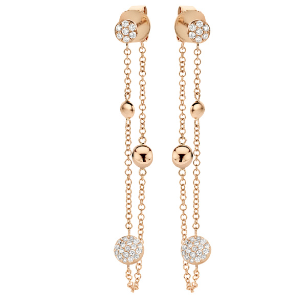 Boucles d'oreilles One More  Eolo Diamants Or Rose