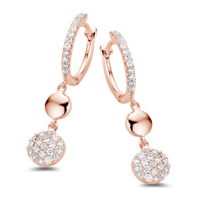 Boucles d'oreilles One More  Eolo Diamants Or Rose