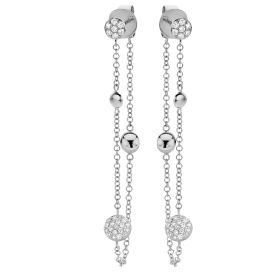 Boucles d'oreilles One More  Eolo Diamants Or Blanc