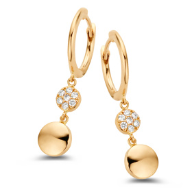 Boucles d'oreilles One More  Eolo Diamants Or Jaune