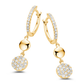 Boucles d'oreilles One More  Eolo Diamants Or Jaune