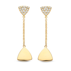 Boucles d'oreilles One More  Eolo Diamants Or Jaune