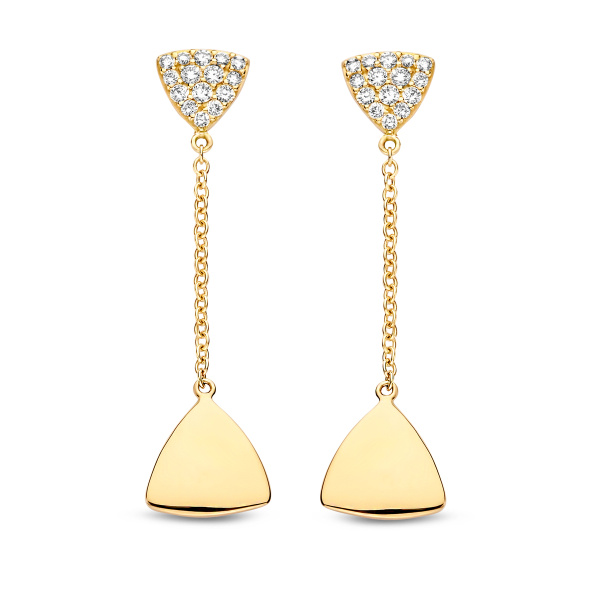 Boucles d'oreilles One More  Eolo Diamants Or Jaune