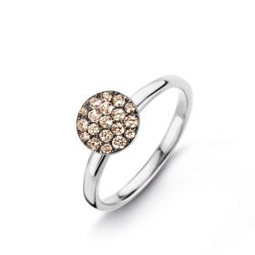 Bague One More Eolo Diamants bruns Or Blanc