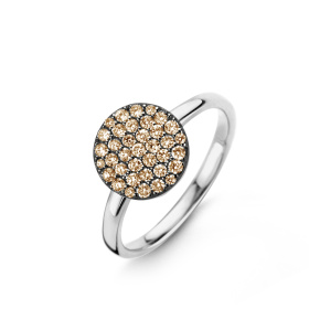 Bague One More Eolo Diamants bruns Or Blanc