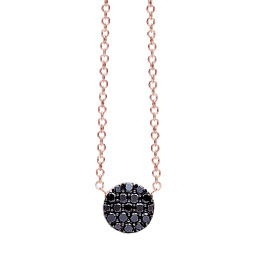 Collier One More Eolo Diamants noirs Or Rose