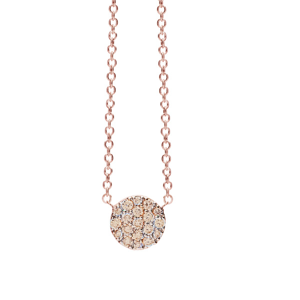 Collier One More  Eolo Diamants bruns Or Rose