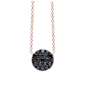 Collier One More Eolo Diamants noirs Or Rose