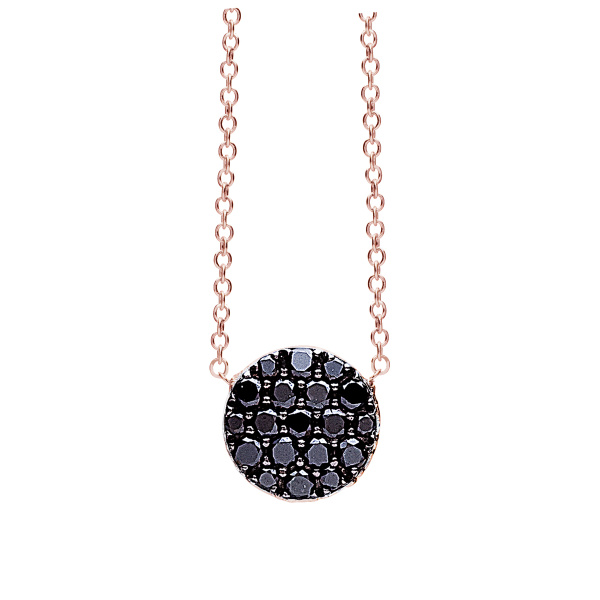 Collier One More  Eolo Diamants noirs Or Rose