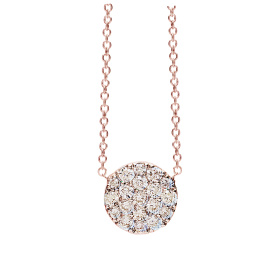 Collier One More Eolo Diamants bruns Or Rose