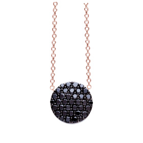 Collier One More Eolo Diamants noirs Or Rose