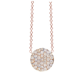 Collier One More Eolo Diamants bruns Or Rose